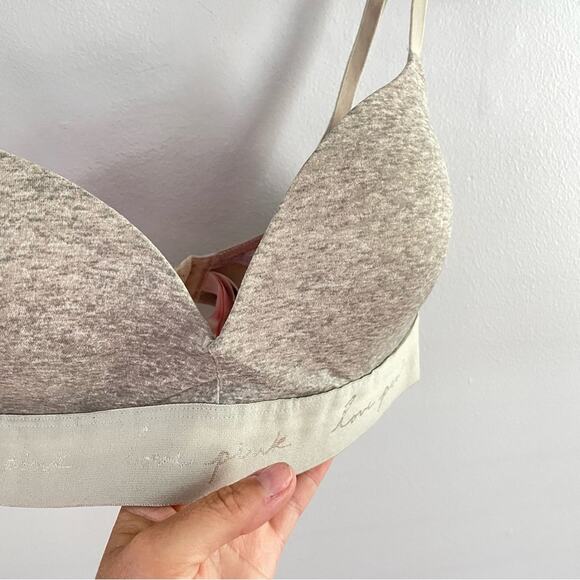 PINK Victoria’s Secret | Women’s Heathered Grey Wear Everywhere Push-Up Bra 32D - Picture 3 of 8